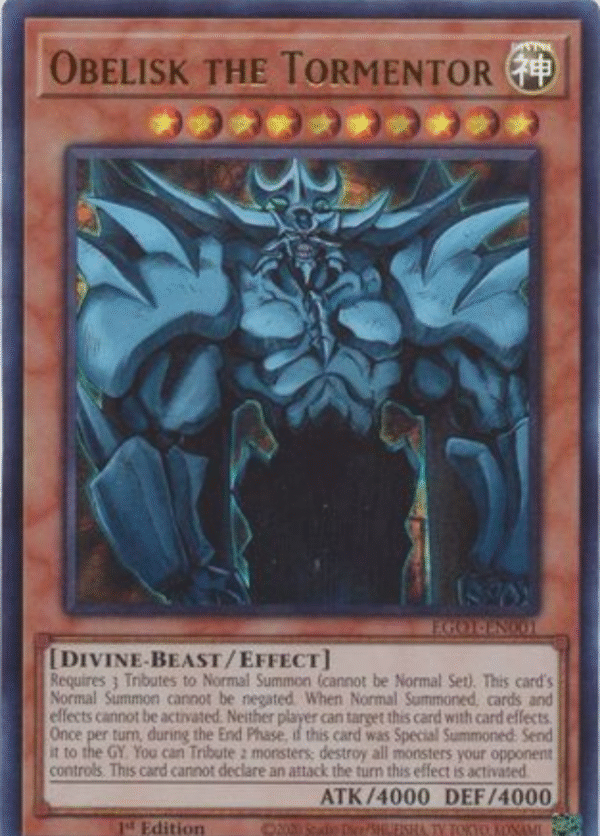 Obelisk the Tormentor - EGO1-EN001 - Ultra Rare 1st Edition