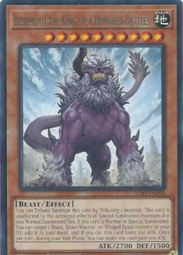 Behemoth the King of a Hundred Battles - JUSH-EN050 - Rare 1st Edition