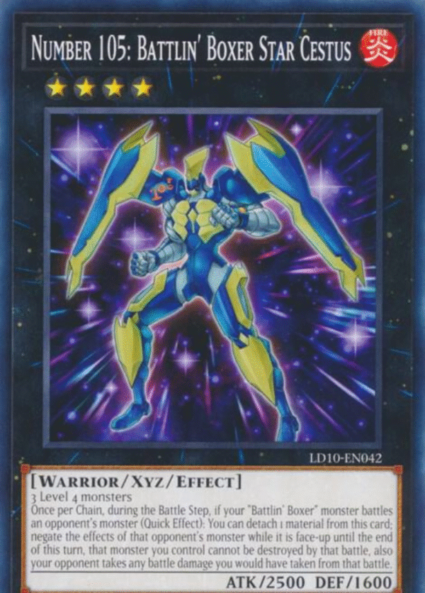 Number 105: Battlin' Boxer Star Cestus - LD10-EN042 - Legendary Duelists: Soulburning Volcano (LD10)