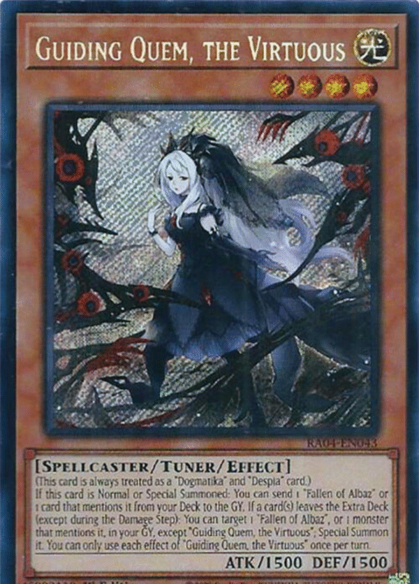 Guiding Quem, the Virtuous (Secret Rare) - RA04-EN043 - Quarter Century Stampede