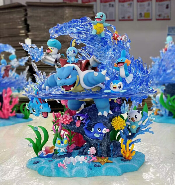 EGG-Studio Pokemon Ocean Family Blastoise Estatua de resina