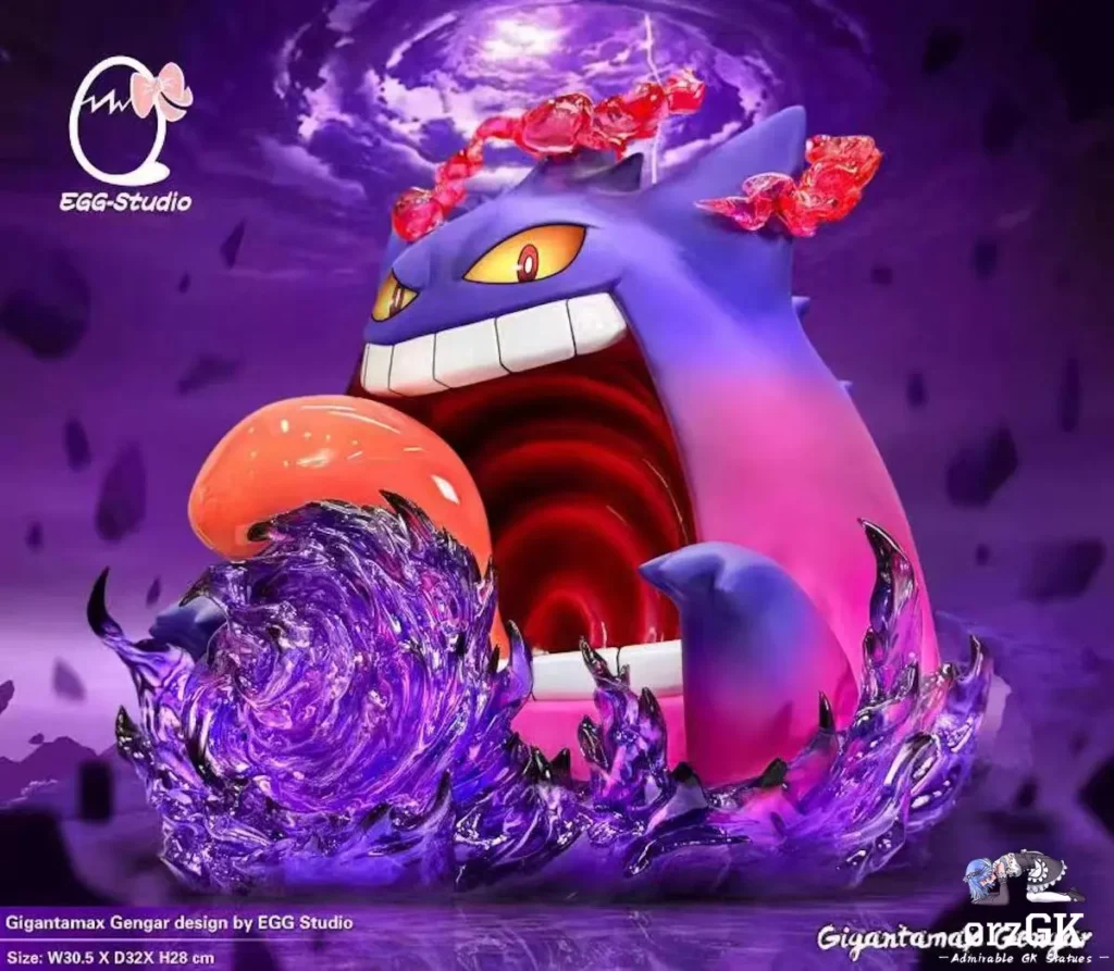 Pokemon EGG Studio Gigantamax Gengar Estatua de resina
