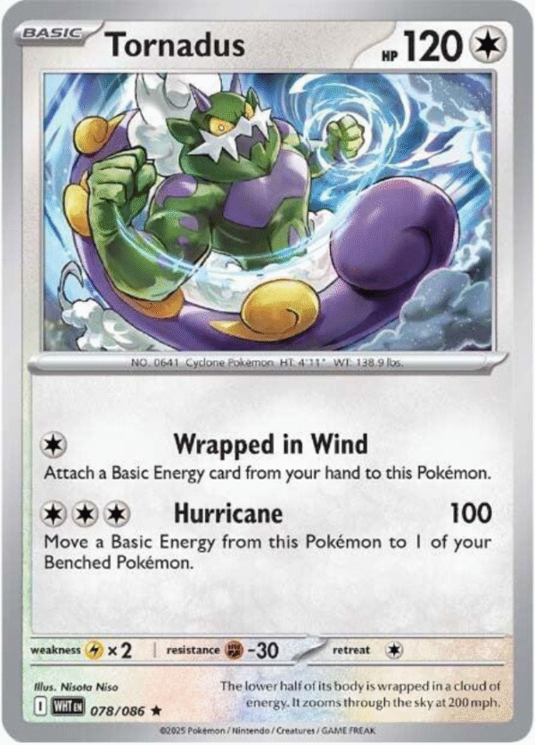 Tornadus - 078/086 / Rare - SV: White Flare (WHT)