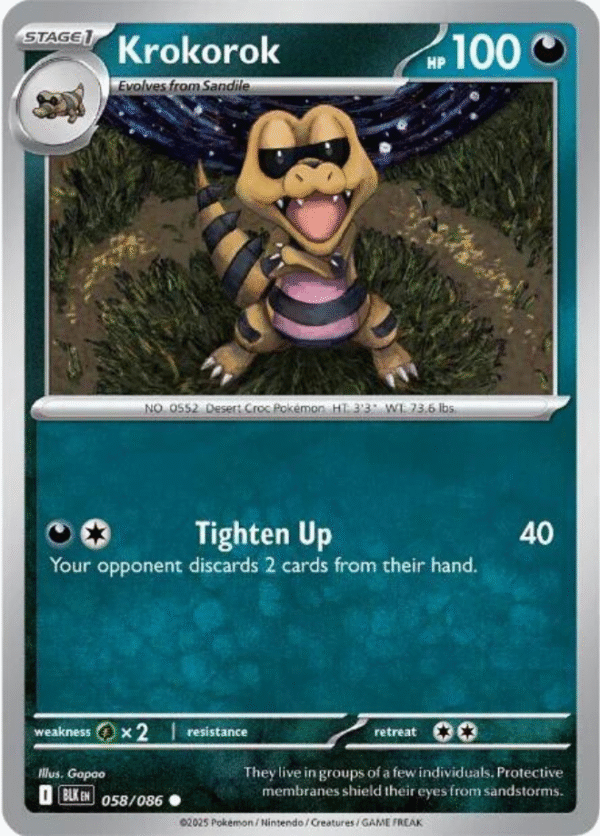 Krokorok - 058/086 / Common - SV: Black Bolt (BLK)