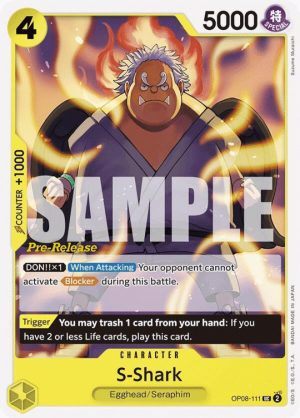 S-Shark - Two Legends Pre-Release Cards (OP08 PRE)