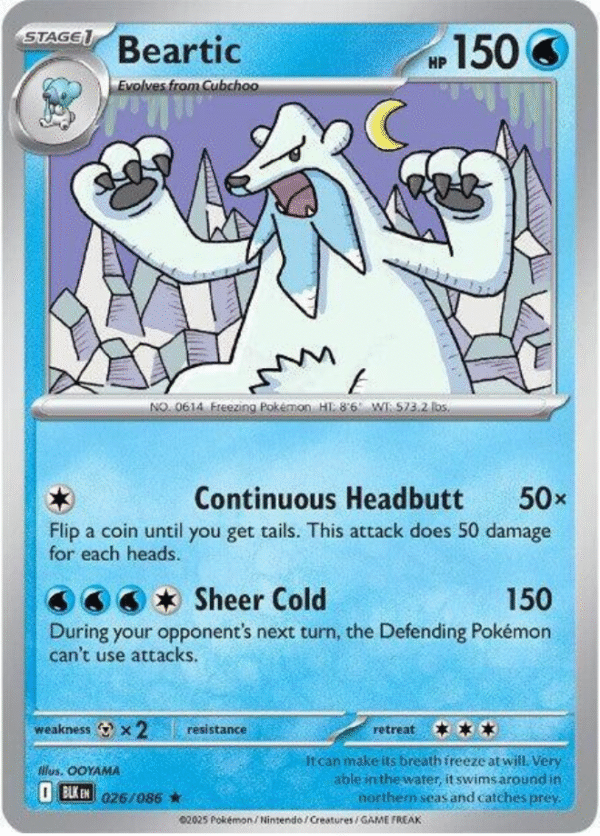 Beartic - 026/086 / Rare - SV: Black Bolt (BLK)