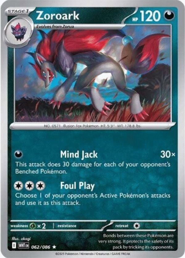 Zoroark - 062/086 / Rare - SV: White Flare (WHT)