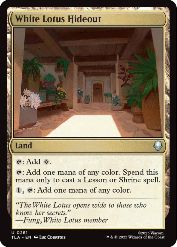 White Lotus Hideout - Avatar: The Last Airbender (TLA)